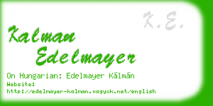 kalman edelmayer business card