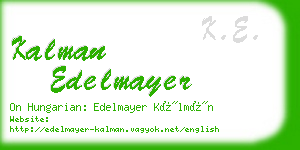 kalman edelmayer business card